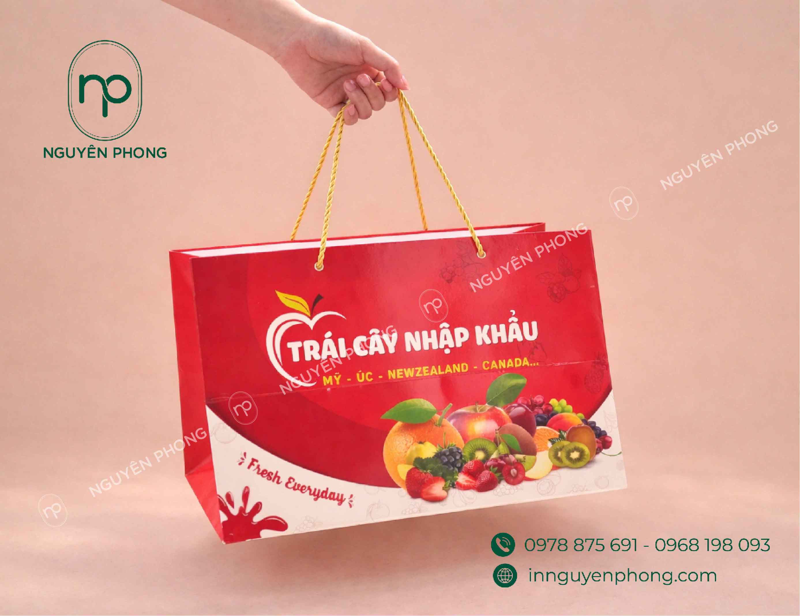 Mẫu túi giấy trái cây bán sẵn 